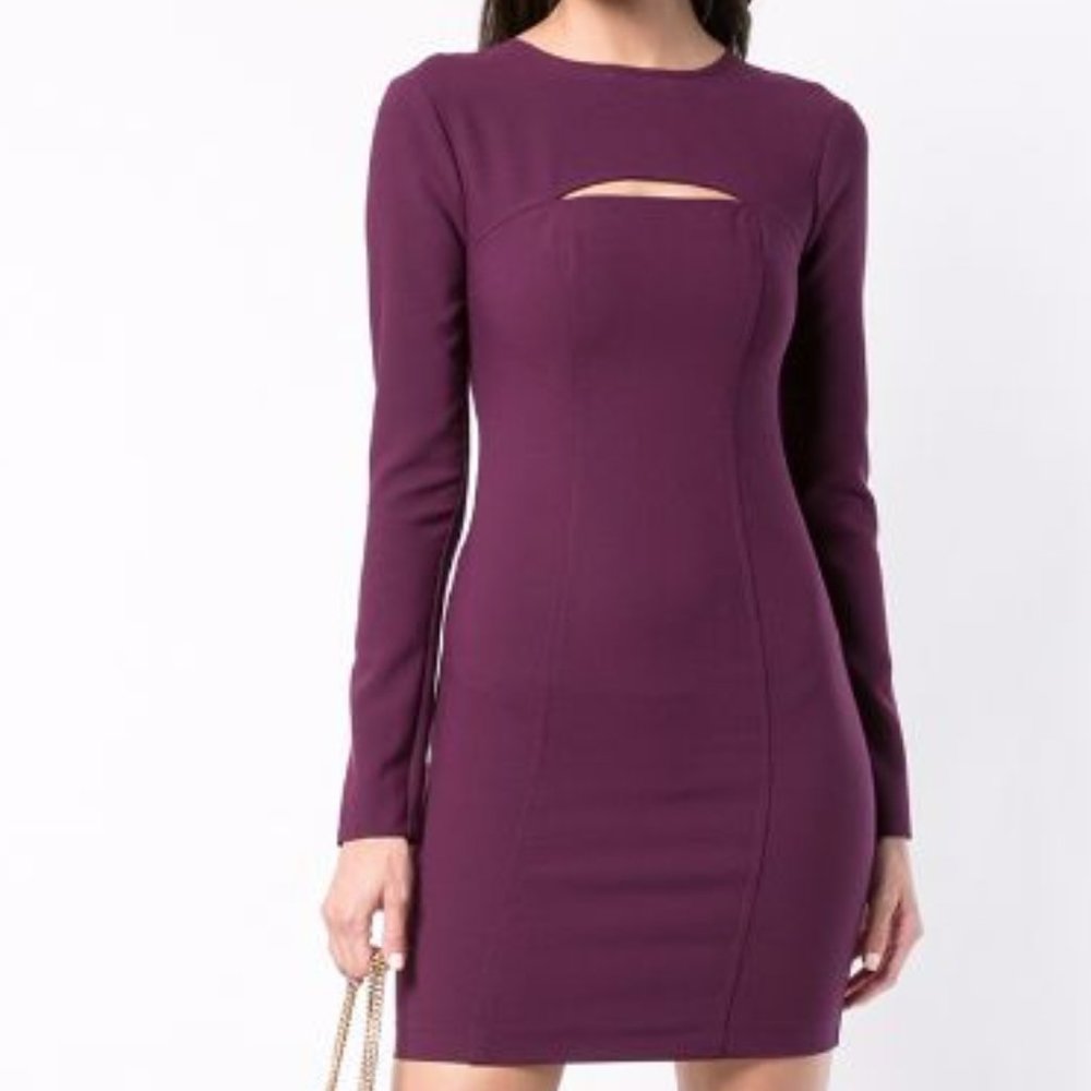 Purple Keller Mini Longsleeve Dress
